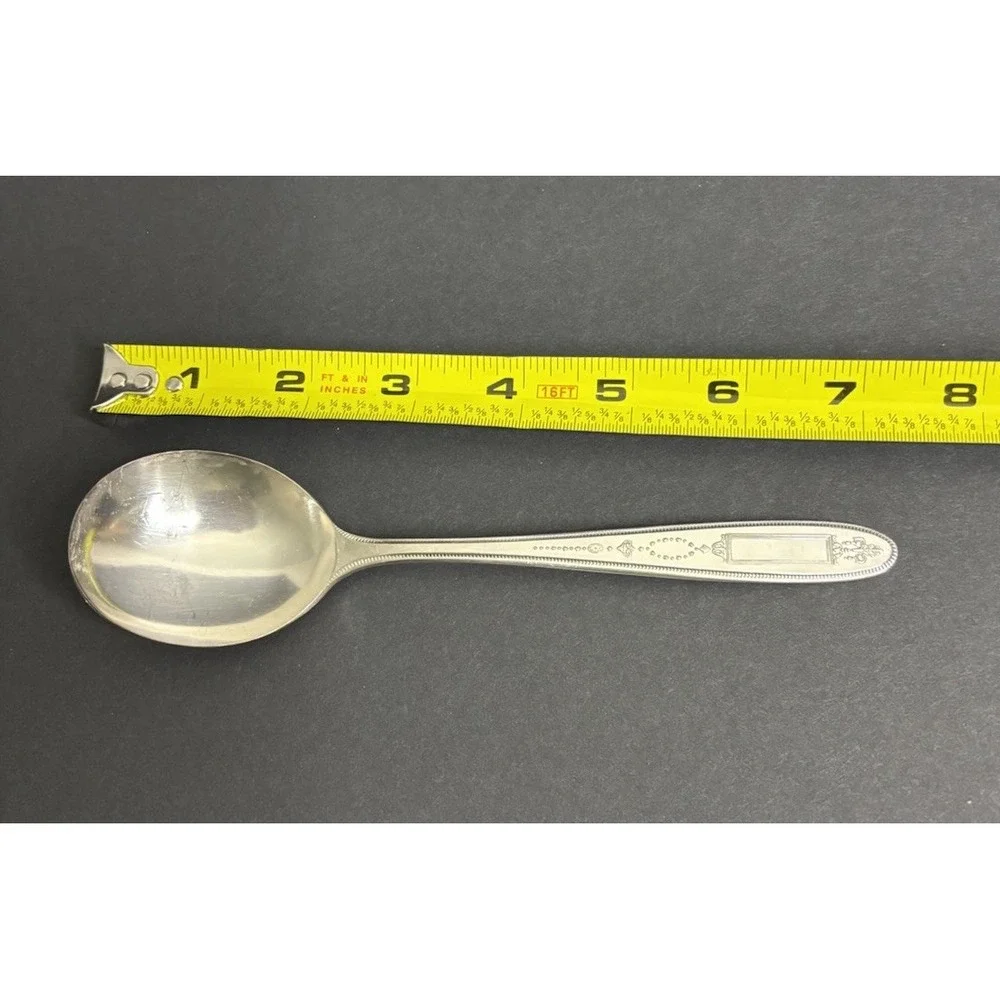 8 Oneida Community Grosvenor Gumbo Spoon Silverplate 7 1/4